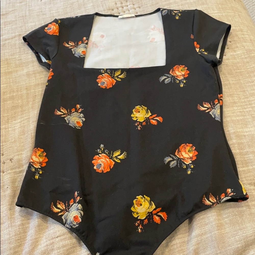 Free People Flower Bodysuit